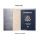 Personalized Metallic Silver Leather Passport Cover Image 2 of 2